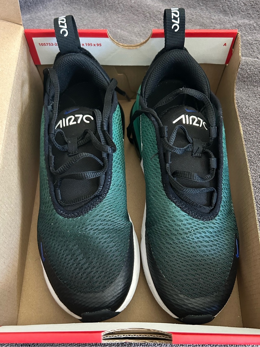 Nike Boys’ Green and Black Air Max 270 Sneakers